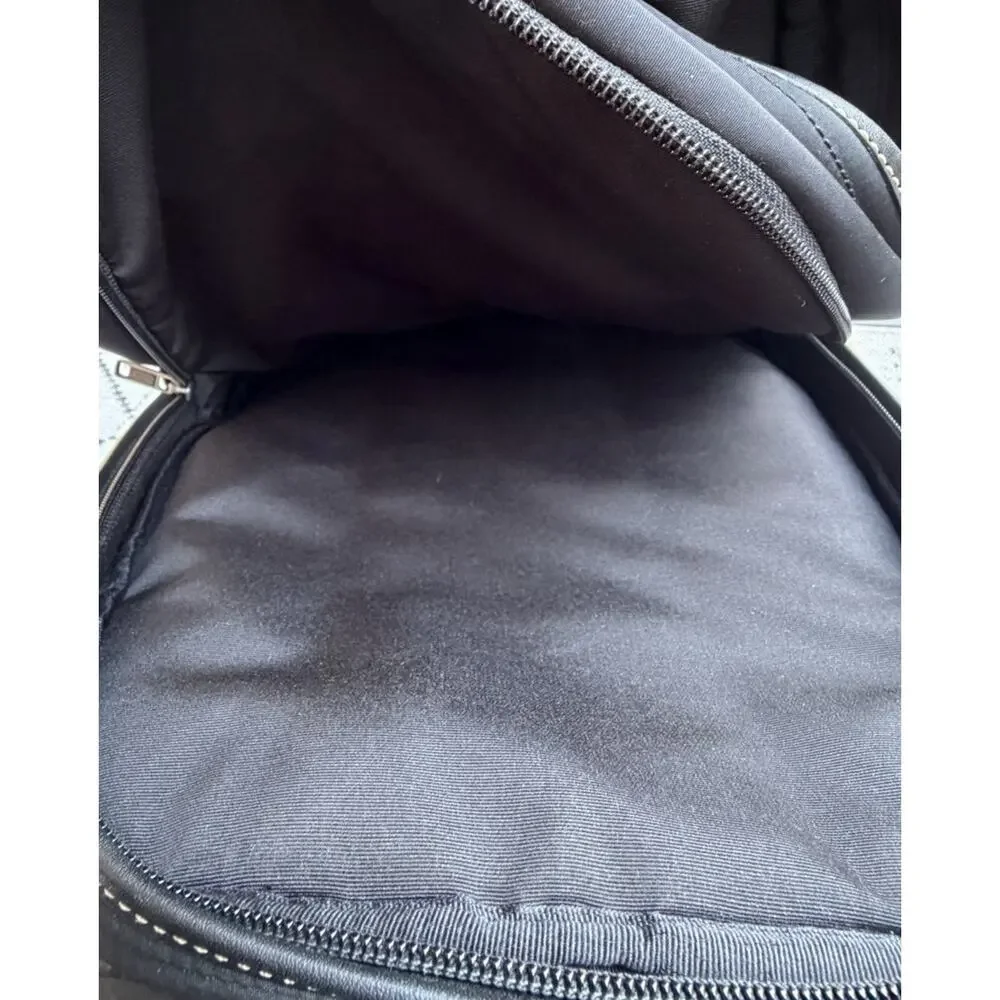Coach Metropolitan F70699 Black Nylon Leather Laptop Backpack Travel Bag EUC